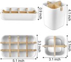 Toothbrush Holders And Soap Holder Set  Tooth Brush Holder With 4 Slots  Plastic