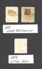 Brazil Stamps Empire Dom Pedro 1883 Cross And Lined Background 1884 Little Head