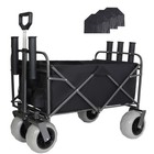 Fishing Cart With Rod Holders beach Wagon With Big Wheels   9  Pneumatic Tires