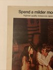 1972 Raleigh Cigarettes Print Ad Romantic Couple Fireplace Vtg 70s Milder Moment