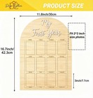 My First Year Photo Frame wooden 12 Month Picture Frame For Baby First Year     