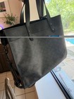 Coach Charcoal Signature Monogram Medium Tote Zip Closure Detachable Strap