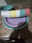 Vintage Ingrid Chicago Party Ball Picnic Set - Pastel Mod Space Age - 24pc Near 