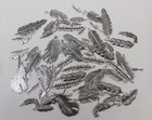 72 Metal Feather Charms Pendants W  Loop   Antique Silver Mix Of  Sizes   Shapes