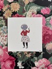 Red Jacket Smoking Space Girl Original Doodle Indie Art Print Licensed Signed
