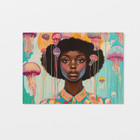 Underwater Whimsical Black Girl   Jellyfish Postcard For Friends   Penpals