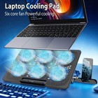 Laptop Cooling Pad 6 Quiet Fans Cooler Stand Dual Ports For 12-17  Laptop