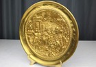 Antique Solid Cast Brass Triumph Of Virtue Charger Wall Plaque  12 75  French  