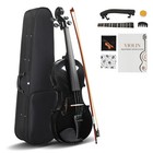 Full Size 4 4 Violin Set For Adults Beginners With Hard Case Bow Shoulder Rest