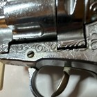 Hubley Vintage Diecast Cap Gun Revolver Toy Pistol W  Belt Clip Ammo Holder  B3