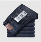 Wthinlee New Business Men s Jeans Casual Straight Stretch Fashion Classic Blue B