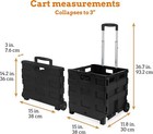Ultra-slim Rolling Collapsible Storage Pack-n-roll Utility-carts