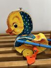Fischer Price Antique Duck Chick Wooden Pull Toy  784 Vintage
