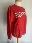 Esprit Sport Official Women s Vintage 80 s Logo Red Sweatshirt Size Medium