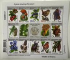 2025 Belarus  Fauna flora butterfly birds mushrooms flowers fruits  kit 