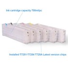 6pc Empty Ink Cartridge For Epson F2100 F2000 Two Extra White Ink Chips As Gift