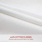 Fitted Crib Sheet 100  Cotton Flannel For Standard Crib Warm 52   28   8  White