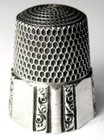 Antique Simons Bros  Sterling Silver Thimble     fluted Octagon     C1900s