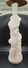 Antique Cased Milk Glass Figural Bottle W  Kids On Tree - Blown In Mold  14  
