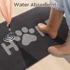 Indoor Door Mat 24x36 Non Slip Absorbent Entrance Rug For Home Charcoal
