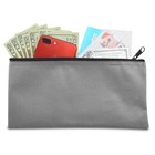 Bank Deposit Bags Zipper Money Pouch Secure Utility Coin Bag Gray 2 Pack