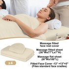 Massage Table Sheets 4 Sets Microfiber 3 Piece White Premium Cover Fitted