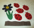 Five Little Ladybugs Flannel Felt Board Counting Rhyme Set With Laminated Card 