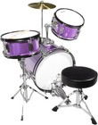 Mendini By Cecilio Mjds-3-pl 16  Drum Set For Kids  3-pieces - Purple Metallic