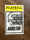 Hamilton Off-broadway Playbill   Ticket Stub    Original Cast  Public Theater 2015