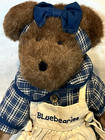 Boyds Bears Blue Berry s Bluebearies Bear 14  Plush Soft Toy Stuffed Animal