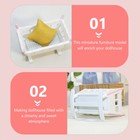 Children Bedroom Set Play Toy Model Wooden Doll House Figurines