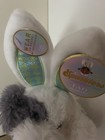 Fao Schwarz Plush Dog With Detachable Bunny Ears  15   New  Gray And White