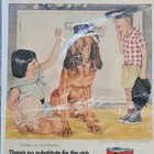 Vintage 1955 Friskies Dog Food Ad Print 11  X 14  Bloodhound Douglas Crockwell