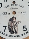 Early Original Fisk Tire Telechron Clock Face  Time To Re-tire