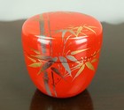 Makie Lacquer Set Of Three Natsume Tea Caddy   Japanese Tea Ceremony Utensil