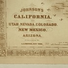 Johnson   s California Utah Nevada New Mexico Arizona Sepia Map Framed 1864