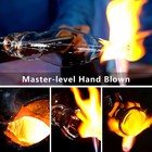 Baclife Crystal Champagne Flutes Set Of 6 - Hand Blown 6 5 Ounces  Clear 