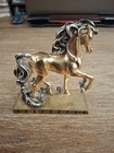 Vintage 1991 Franklin Mint  24 Karat Gold Coated Unicorn  Statue Figurine