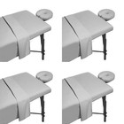 Massage Table Sheets 4 Sets  3 Piece Reusable Set - Includes Set Of 4 Dark Grey