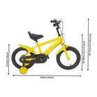 Kids Bike 14 Inch Children Bicycle For Boys Girls Beginner- Yellow