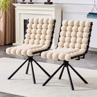2 Pack Bubble Ball Tufted Velvet Dining Chairs Modern Sculpture Accent Chair Set