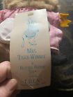 Vintage Eden Toys  Plush Mrs  Tiggy Winkle Hedgehog Large 16  Tall Apron Bonnet
