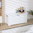 Children s Wooden Storage Chest Bench Kids Toy Box Flip Top Lid   Safety Hinges