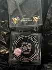Leon Draisaitl 1 000th Nhl Point Game Warmup Used Puck Coa 12 16 25 Oilers Pens