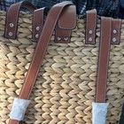 Vintage New Woven Wicker Basket Backpack Purse Beach Tote Bag 12 x14 