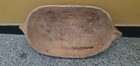 Antique Wooden Dough Bowl Hand Carved Large Rustic Bread Bowl 50 Cm Vintage Deco