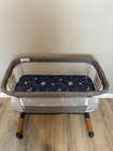 Gray White Portable Bedside Sleeper Breathable Mesh Star Planet Mattress