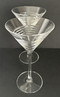 Rare Mikasa Crystal Jazz Johanna Grawunder Signed Martini Glasses Set Of 2