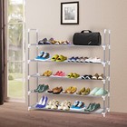 Shoe Rack Organizer Storage 25 Pairs Shoes Shelves Space 5 Tier Racks Standing