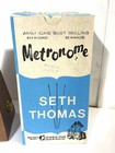 New Vtg Seth Thomas Metronome No 1103 Walnut De Maelzel Wood Box Nos Mint